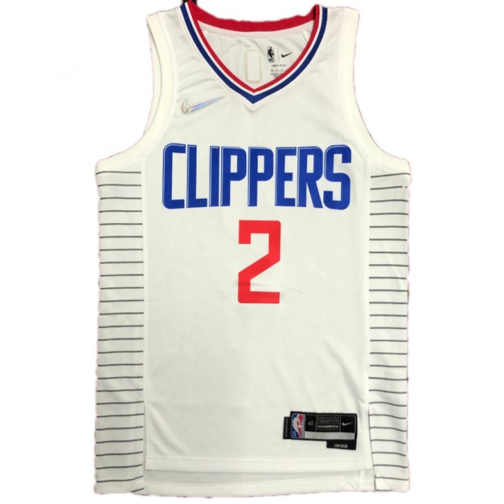 Men's Los Angeles Clippers Leonard #2 White Swingman NBA Jersey - Association Edition-Pro Kit Vault | Brand New 26/27 Sports Jerseys